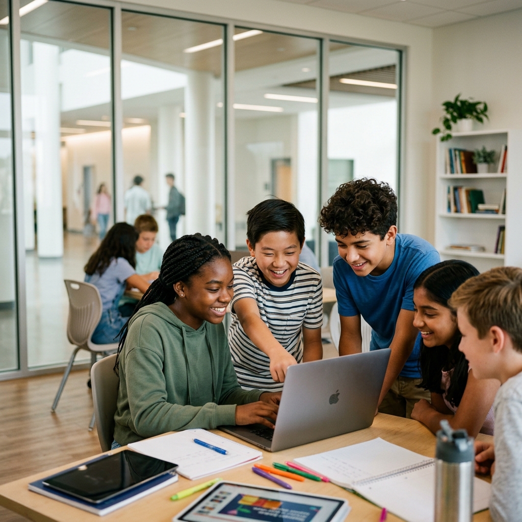 Students collaborating